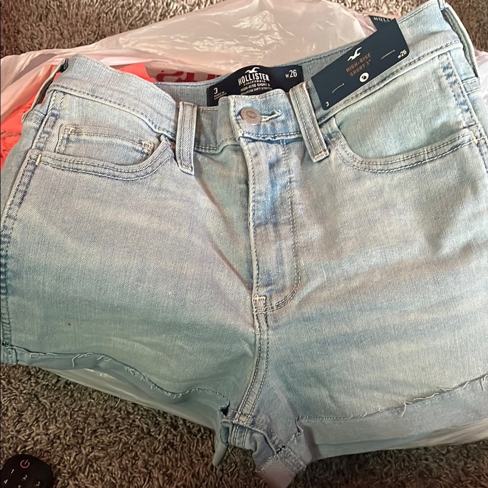Hollister Faded Blue Denim Shorts